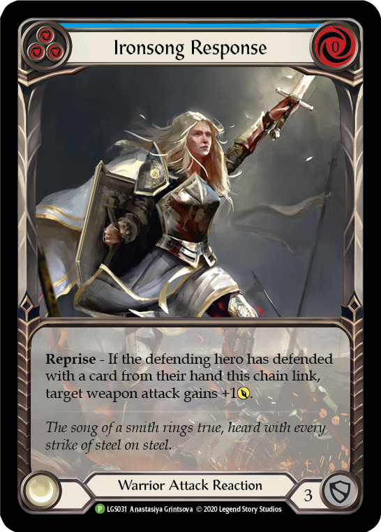 Ironsong Response (Blue) [LGS031] (Promo)  Rainbow Foil | Webway Games