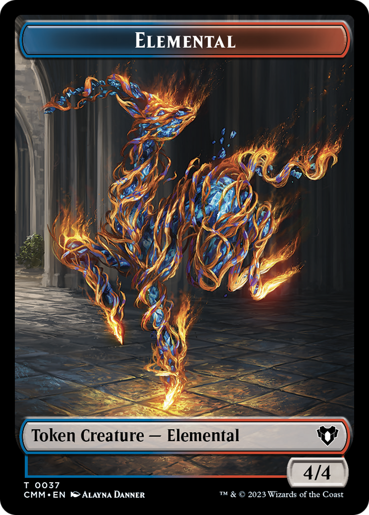 Spirit (0010) // Elemental (0037) Double-Sided Token [Commander Masters Tokens] | Webway Games