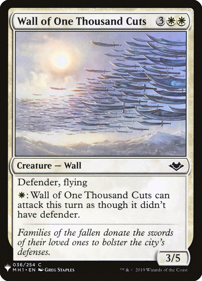 Wall of One Thousand Cuts [Mystery Booster] | Webway Games