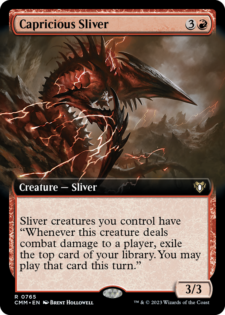 Capricious Sliver (Extended Art) [Commander Masters] | Webway Games