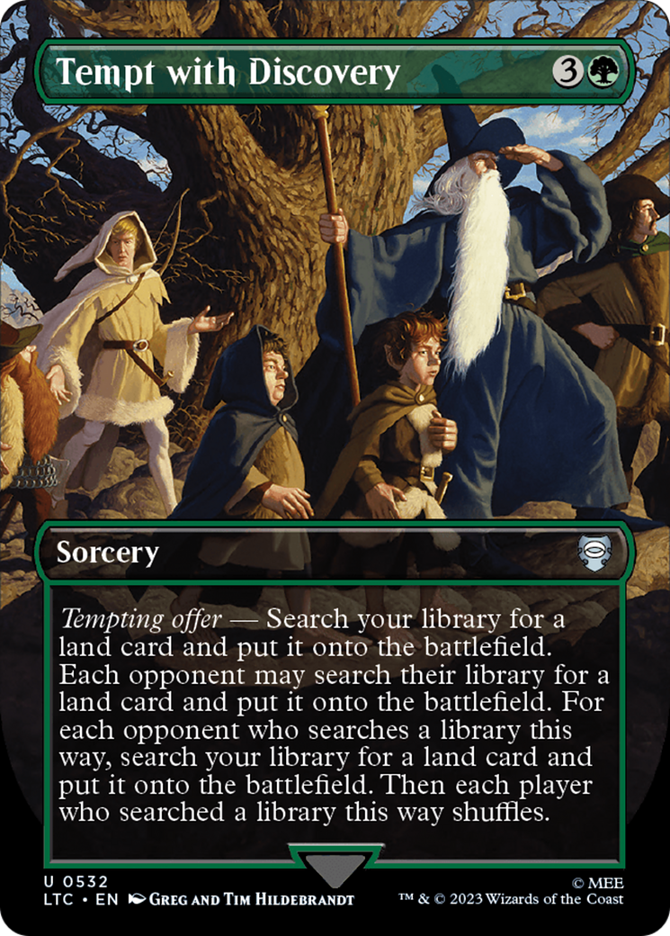 Tempt with Discovery (Borderless) [The Lord of the Rings: Tales of Middle-Earth Commander] | Webway Games