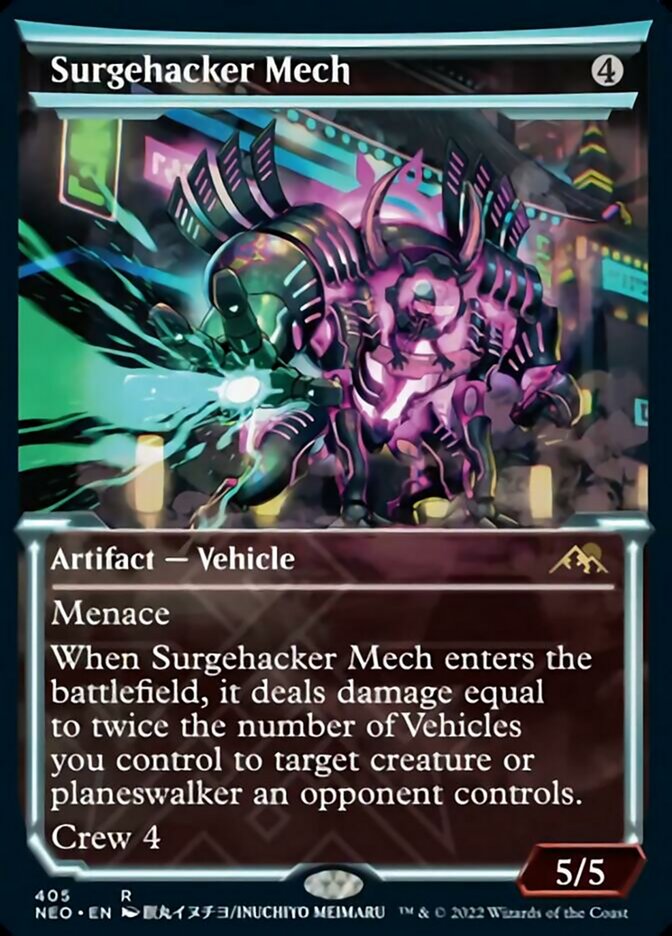 Surgehacker Mech (Showcase Soft Glow) [Kamigawa: Neon Dynasty] | Webway Games