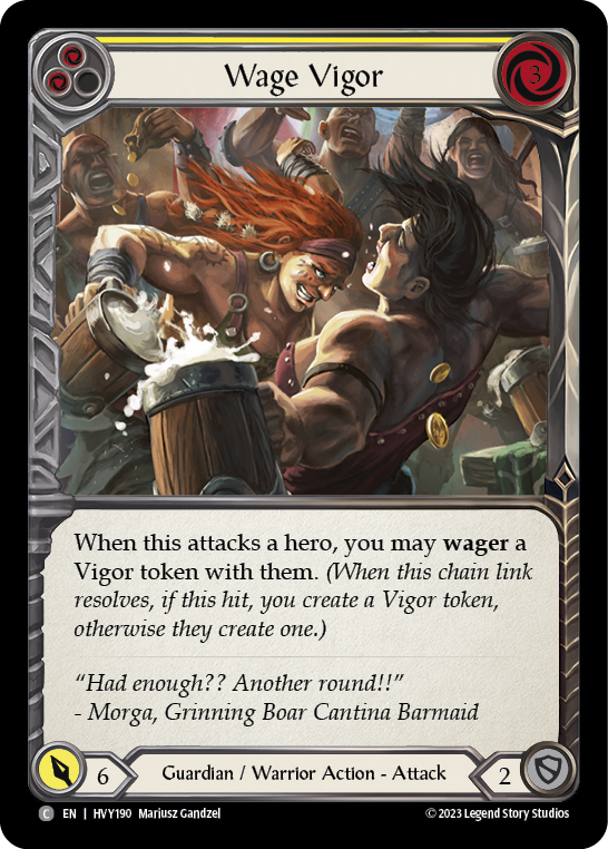 Wage Vigor (Yellow) [HVY190] (Heavy Hitters) | Webway Games