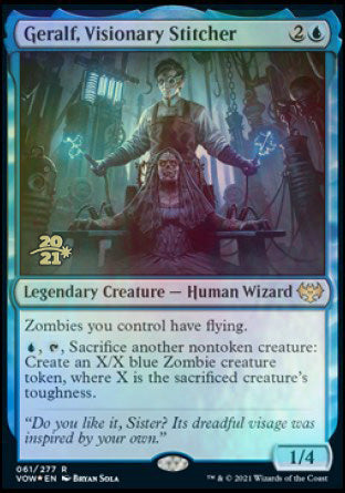 Geralf, Visionary Stitcher [Innistrad: Crimson Vow Prerelease Promos] | Webway Games