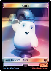 Alien // Cyberman Double-Sided Token (Surge Foil) [Doctor Who Tokens] | Webway Games