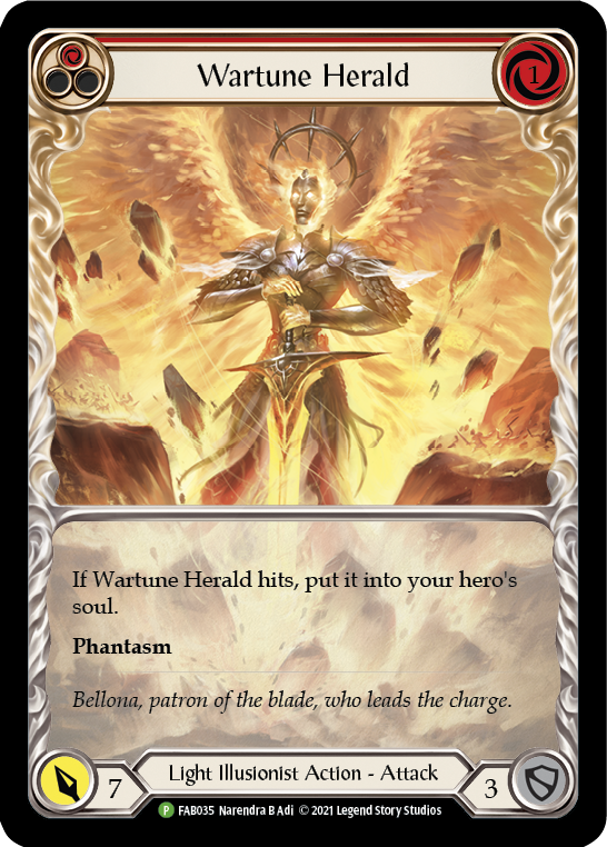 Wartune Herald (Red Extended Art) [FAB035] (Promo)  Rainbow Foil | Webway Games