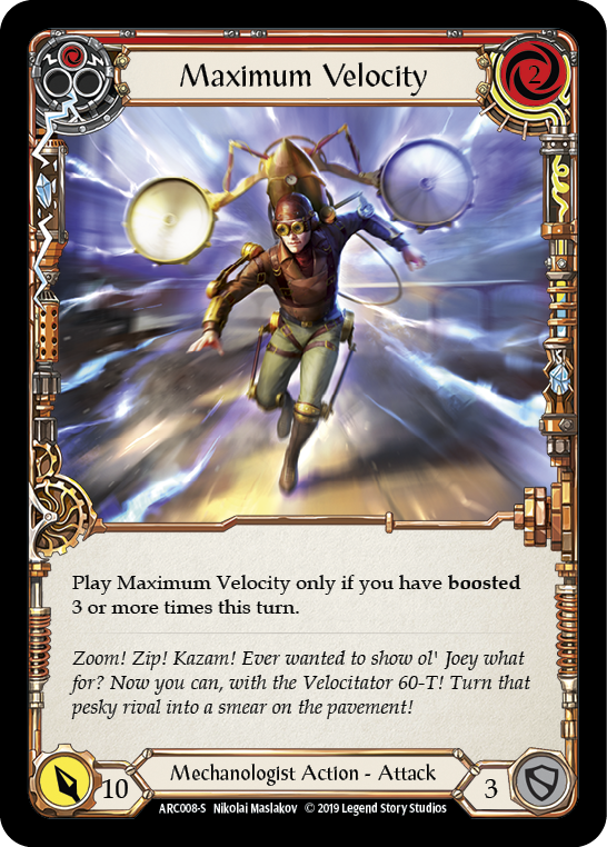 Maximum Velocity [ARC008-S] (Arcane Rising)  1st Edition Rainbow Foil | Webway Games