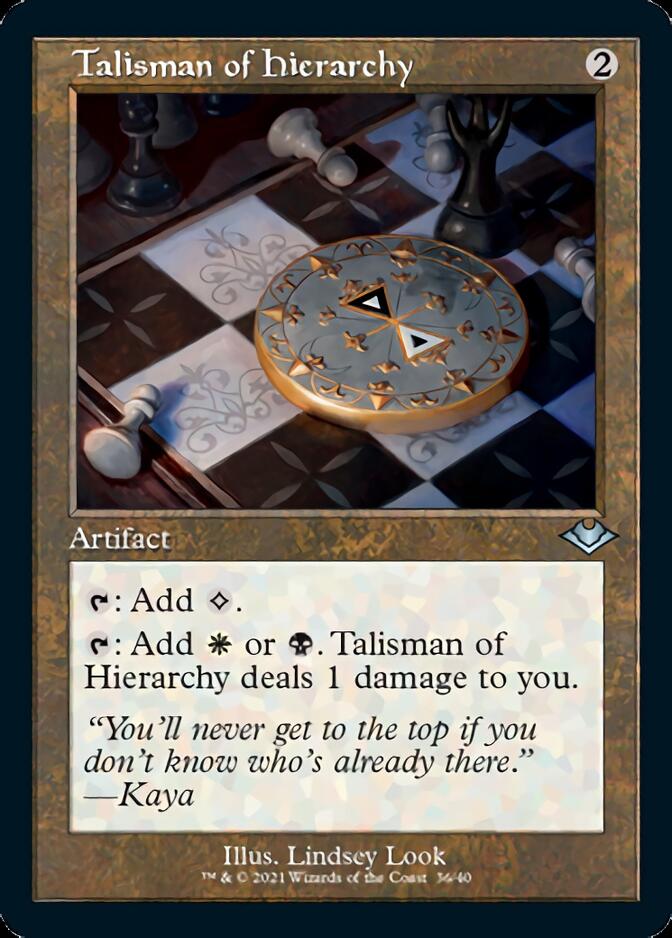Talisman of Hierarchy (Retro Foil Etched) [Modern Horizons] | Webway Games