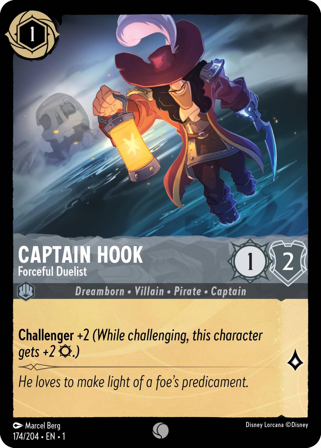 Captain Hook - Forceful Duelist (174/204) [The First Chapter] | Webway Games