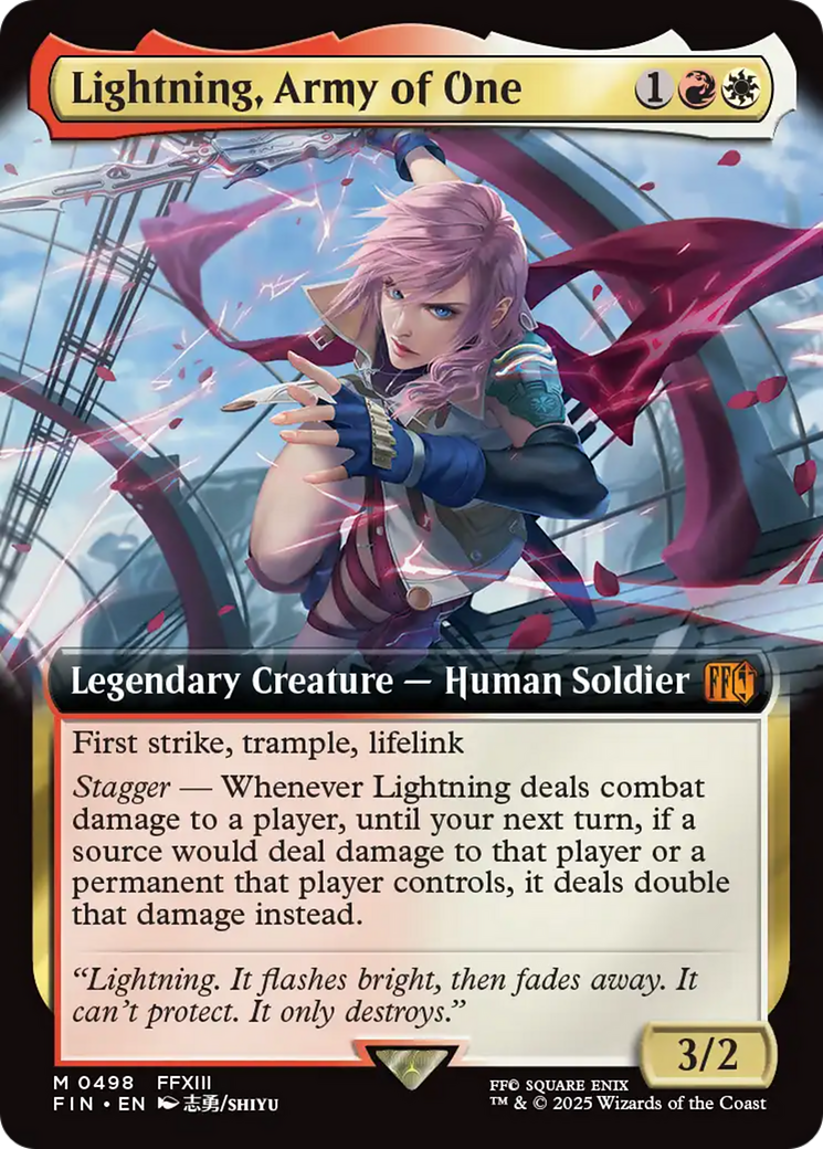 Lightning, Army of One (Extended Art) [FINAL FANTASY] | Webway Games