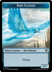 Dragon Elemental // Bird Illusion Double-Sided Token [Outlaws of Thunder Junction Commander Tokens] | Webway Games