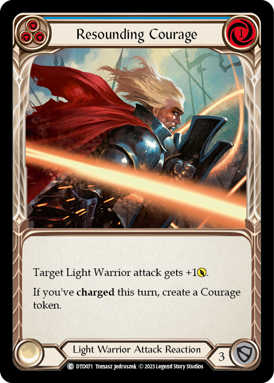 Resounding Courage (Blue) [DTD071] (Dusk Till Dawn)  Rainbow Foil | Webway Games