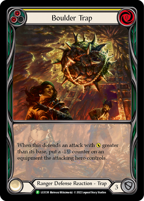 Boulder Trap (Yellow) [LGS138] (Promo)  Rainbow Foil | Webway Games