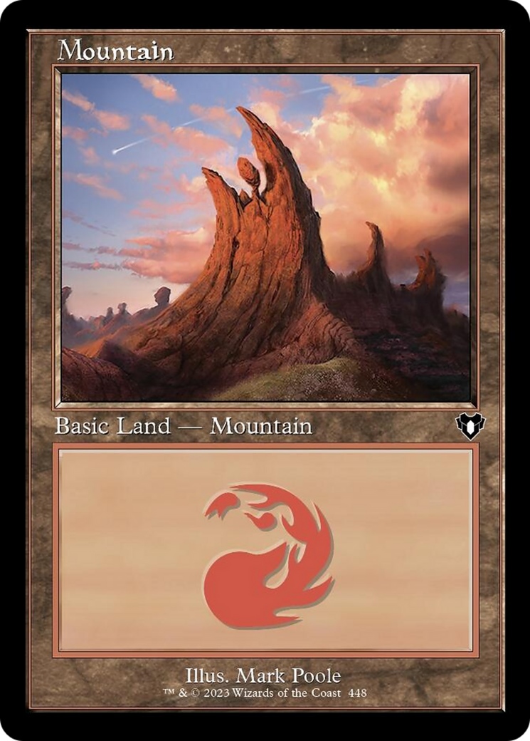 Mountain (448) (Retro) [Commander Masters] | Webway Games