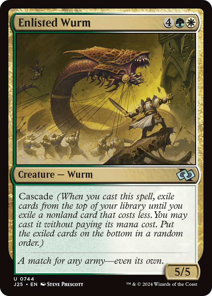 Enlisted Wurm [Foundations Jumpstart] | Webway Games