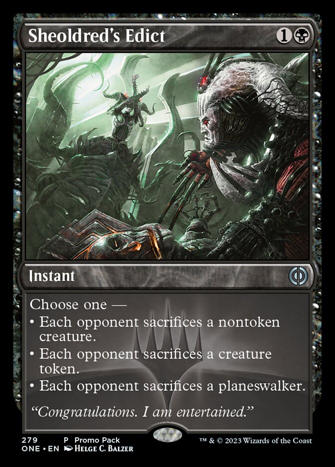 Sheoldred's Edict (Promo Pack) [Phyrexia: All Will Be One Promos] | Webway Games