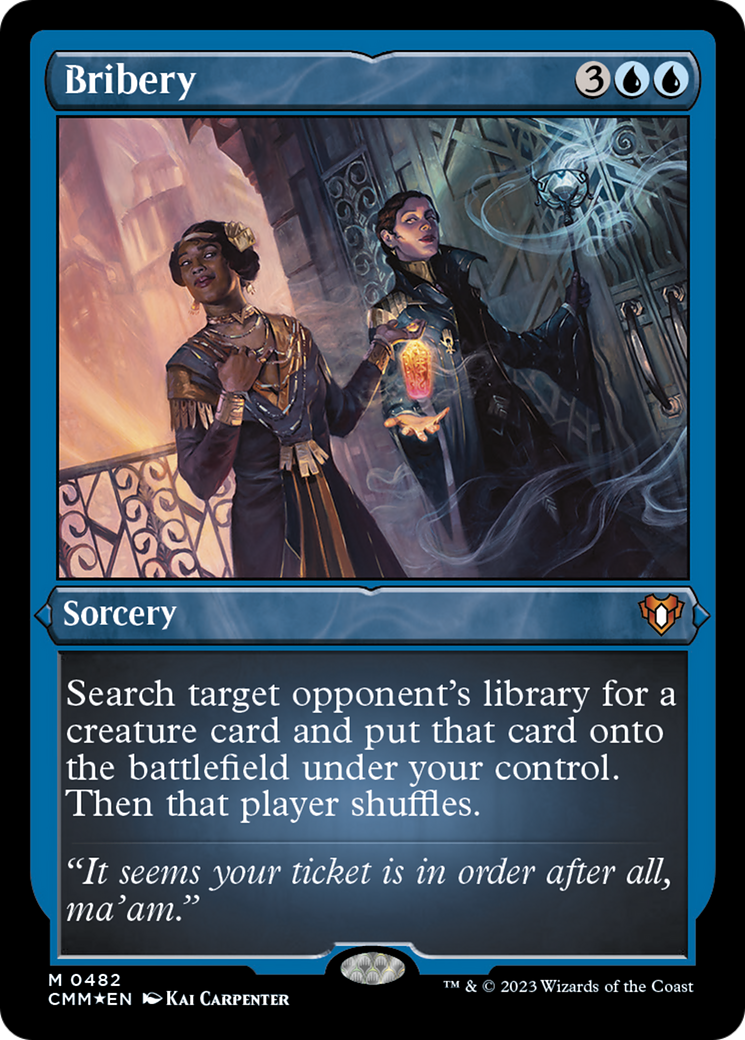 Bribery (Foil Etched) [Commander Masters] | Webway Games