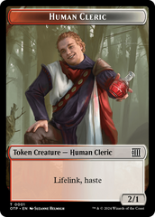 Human Cleric // Plot Double-Sided Token [Outlaws of Thunder Junction: Breaking News Tokens] | Webway Games