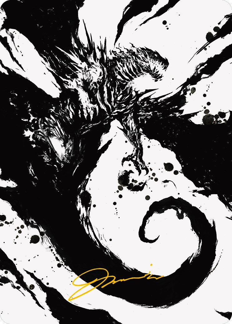 Capricious Hellraiser Art Card (Gold-Stamped Signature) [Phyrexia: All Will Be One Art Series] | Webway Games
