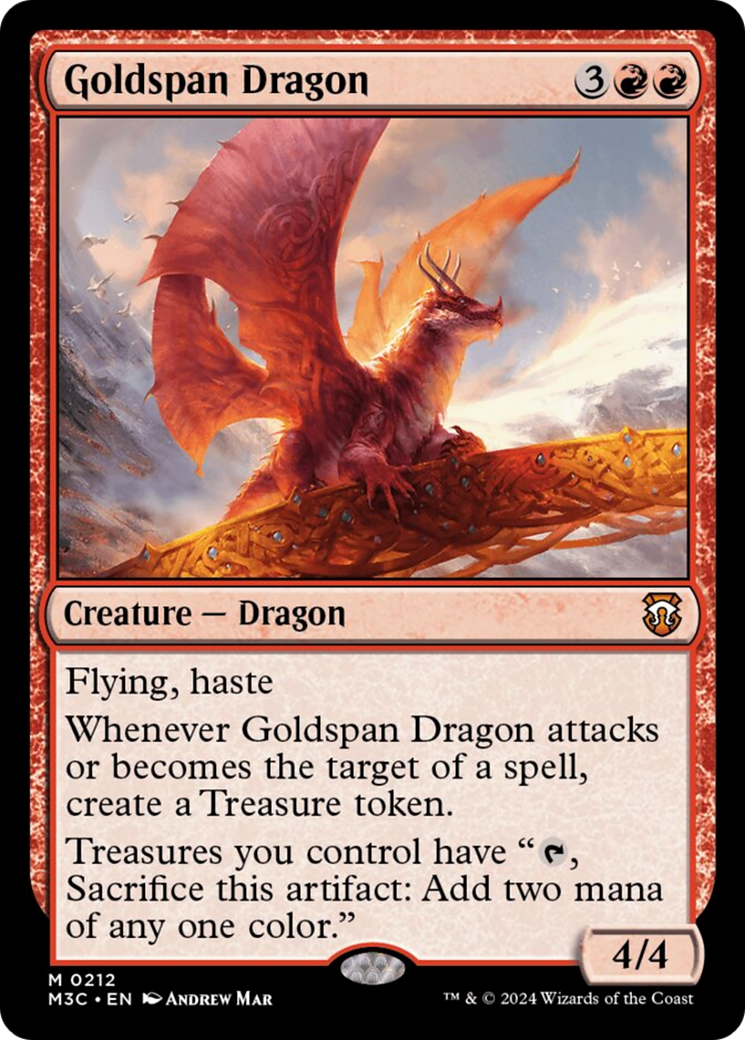 Goldspan Dragon (Ripple Foil) [Modern Horizons 3 Commander] | Webway Games