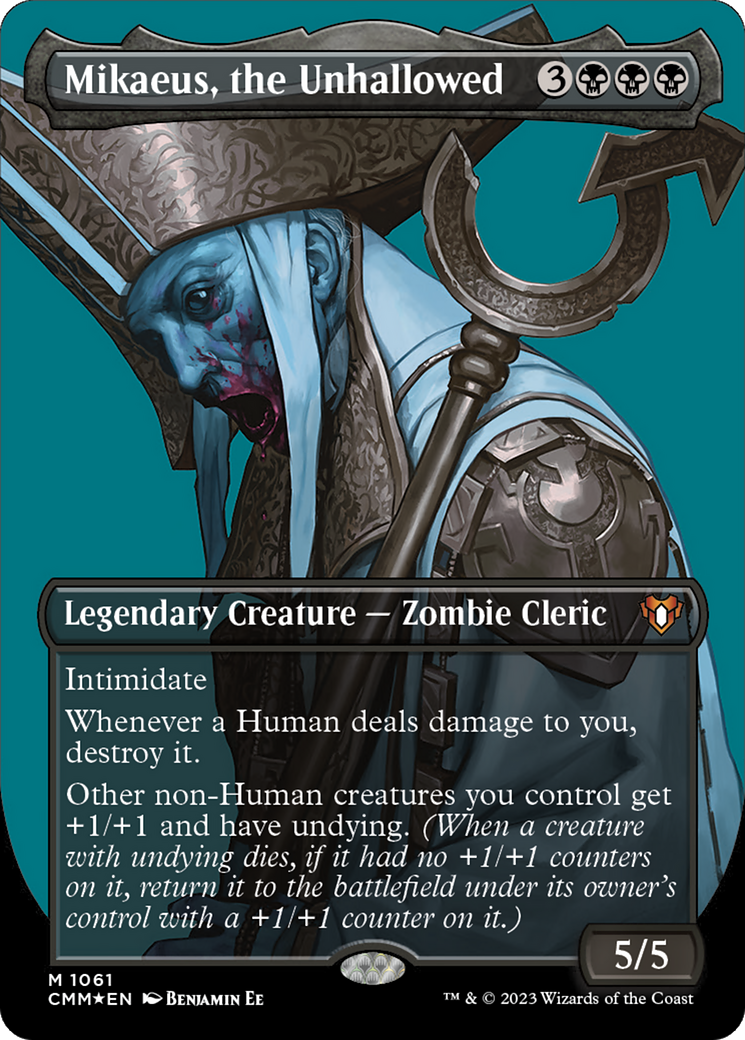 Mikaeus, the Unhallowed (Borderless Textured Foil Frame Break) [Commander Masters] | Webway Games