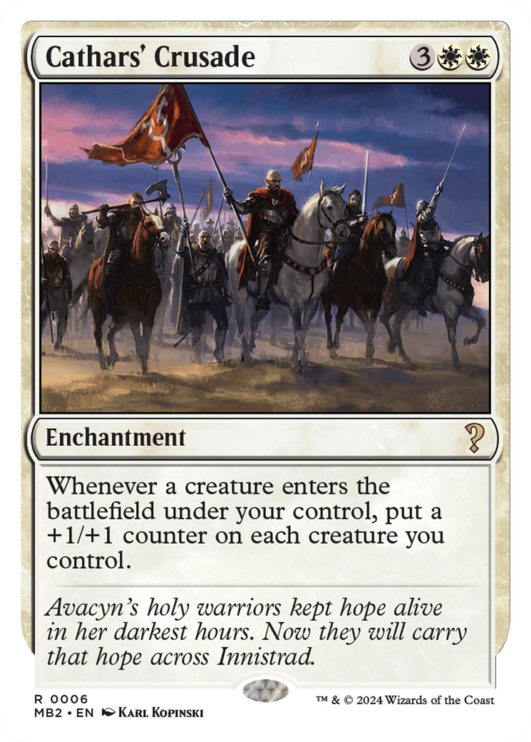 Cathars' Crusade (White Border) [Mystery Booster 2] | Webway Games