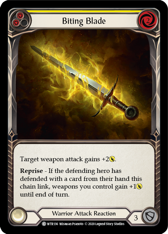 Biting Blade (Yellow) [U-WTR136] (Welcome to Rathe Unlimited)  Unlimited Normal | Webway Games
