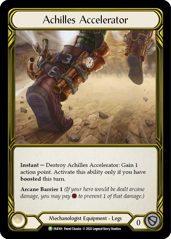 Achilles Accelerator (Golden) [FAB101] (Promo)  Cold Foil | Webway Games