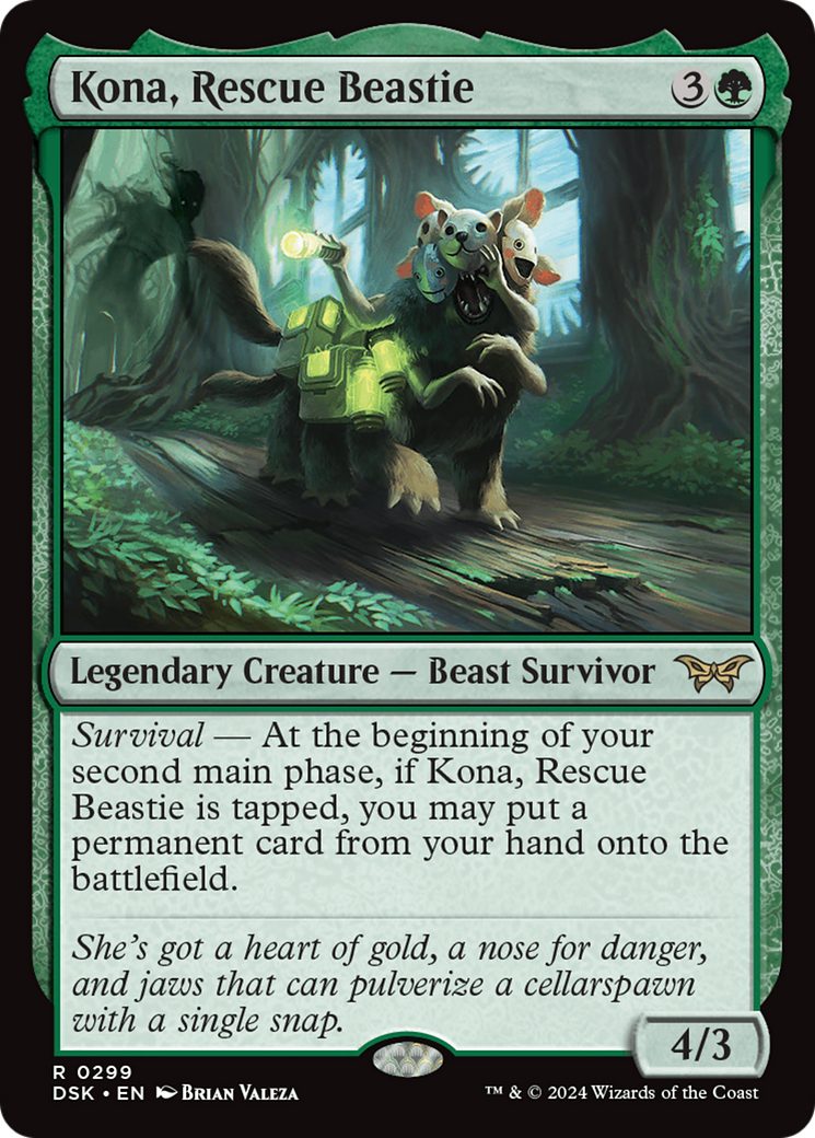 Kona, Rescue Beastie (0299) [Duskmourn: House of Horror] | Webway Games