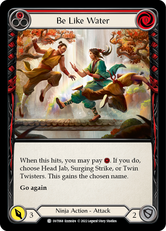 Be Like Water (Red) [OUT068] (Outsiders)  Rainbow Foil | Webway Games