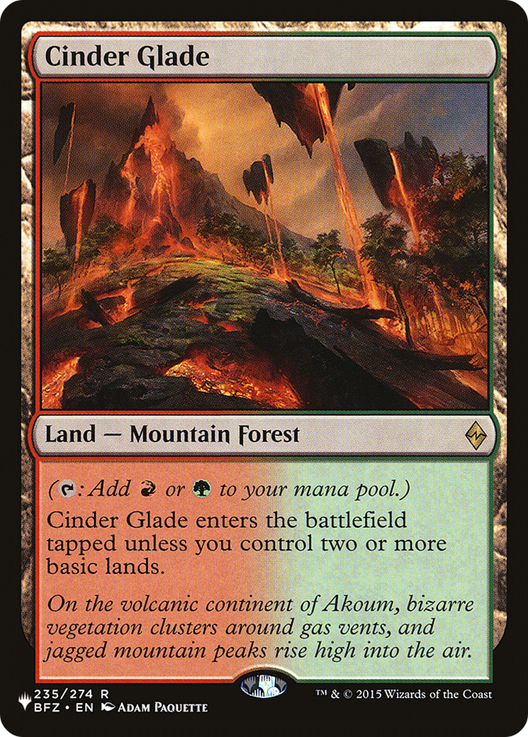 Cinder Glade [The List] | Webway Games