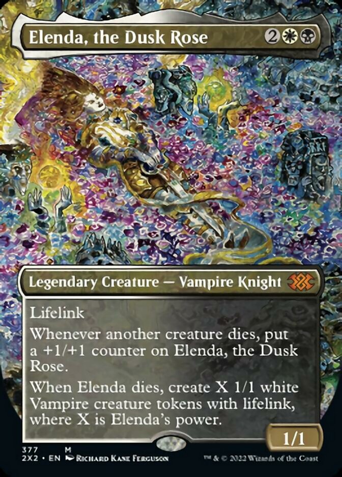 Elenda, the Dusk Rose (Borderless Alternate Art) [Double Masters 2022] | Webway Games