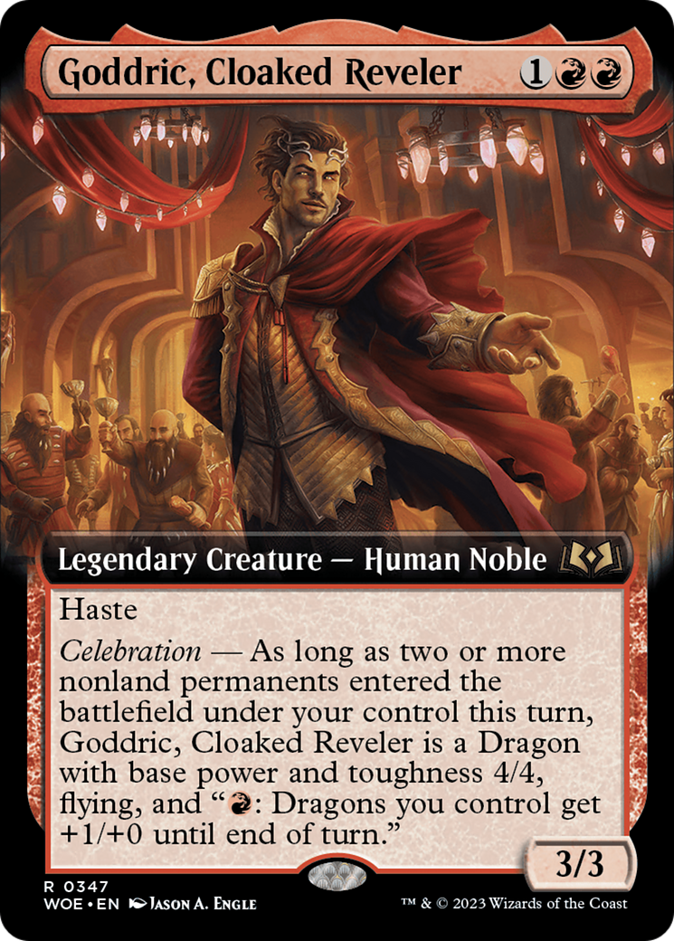 Goddric, Cloaked Reveler (Extended Art) [Wilds of Eldraine] | Webway Games