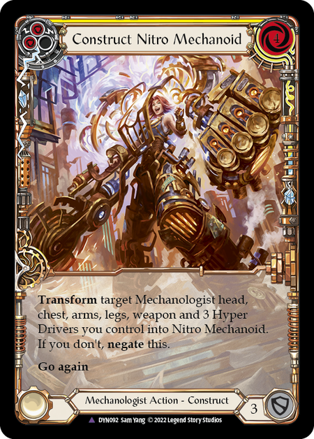 Construct Nitro Mechanoid // Nitro Mechanoid (Marvel) [DYN092] (Dynasty)  Cold Foil | Webway Games