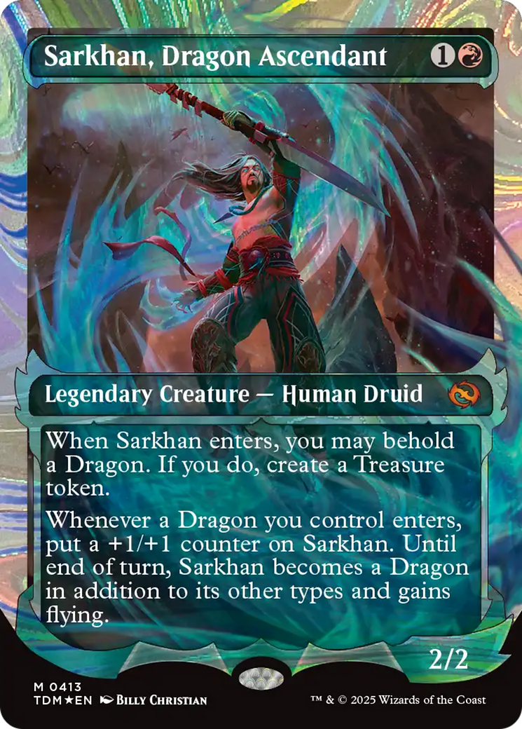 Sarkhan, Dragon Ascendant (0413) (Showcase) (Halo Foil) [Tarkir: Dragonstorm] | Webway Games