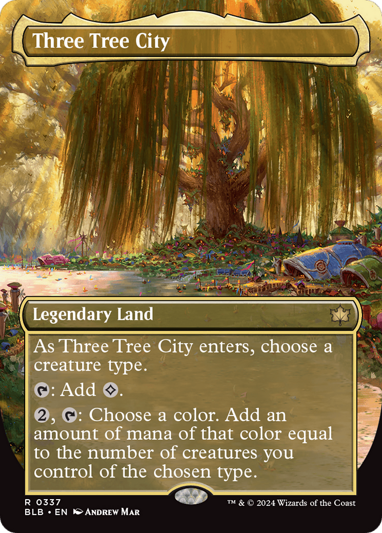 Three Tree City (Borderless) (0337) [Bloomburrow] | Webway Games