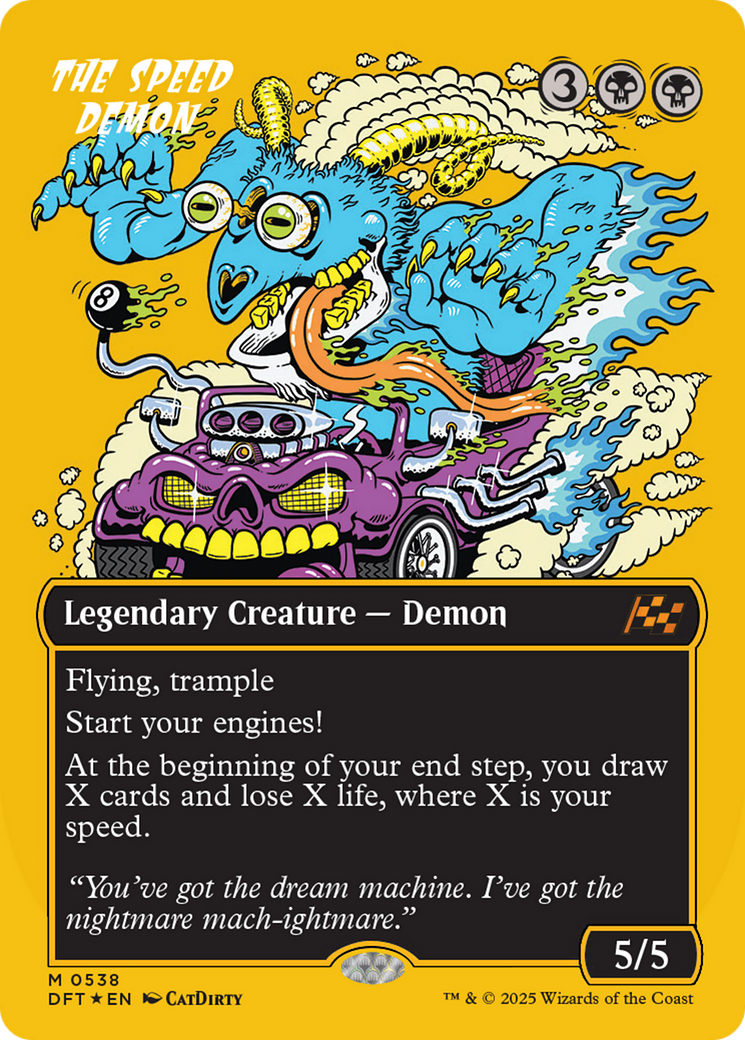 The Speed Demon (Borderless) (First-Place Foil) [Aetherdrift] | Webway Games