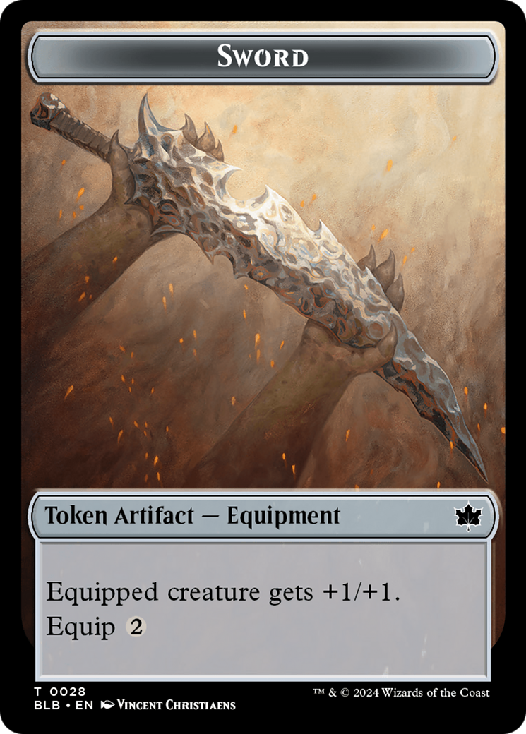 Sword // Manifold Mouse Double-Sided Token [Bloomburrow Tokens] | Webway Games