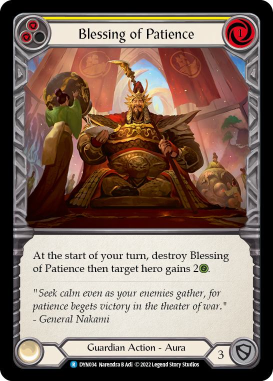 Blessing of Patience (Yellow) [DYN034] (Dynasty) | Webway Games