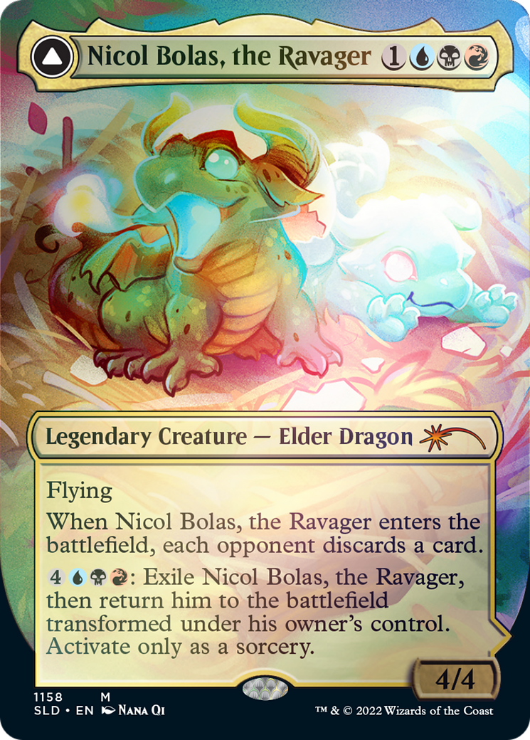 Nicol Bolas, the Ravager // Nicol Bolas, the Arisen (Borderless) [Secret Lair: From Cute to Brute] | Webway Games