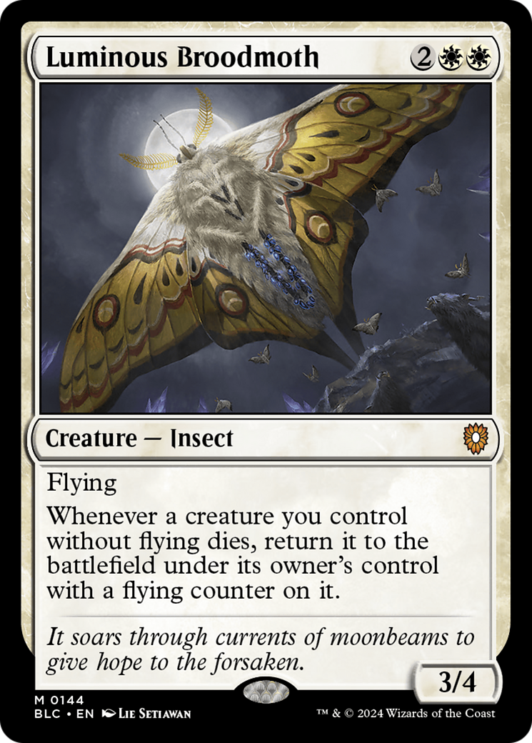 Luminous Broodmoth [Bloomburrow Commander] | Webway Games
