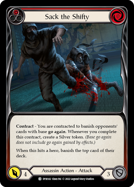 Sack the Shifty (Red) [DYN142] (Dynasty) | Webway Games