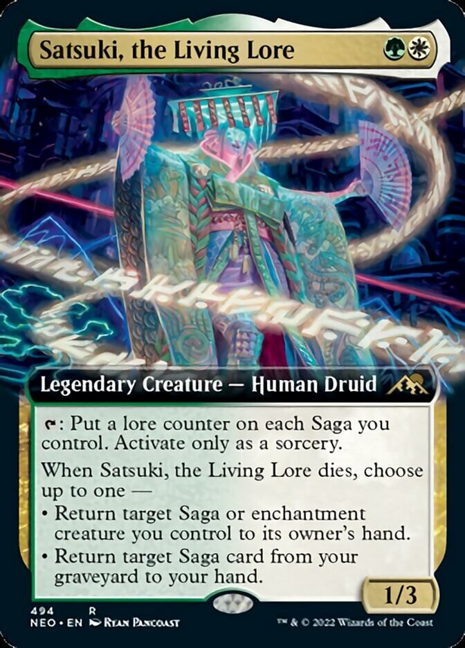 Satsuki, the Living Lore (Extended Art) [Kamigawa: Neon Dynasty] | Webway Games