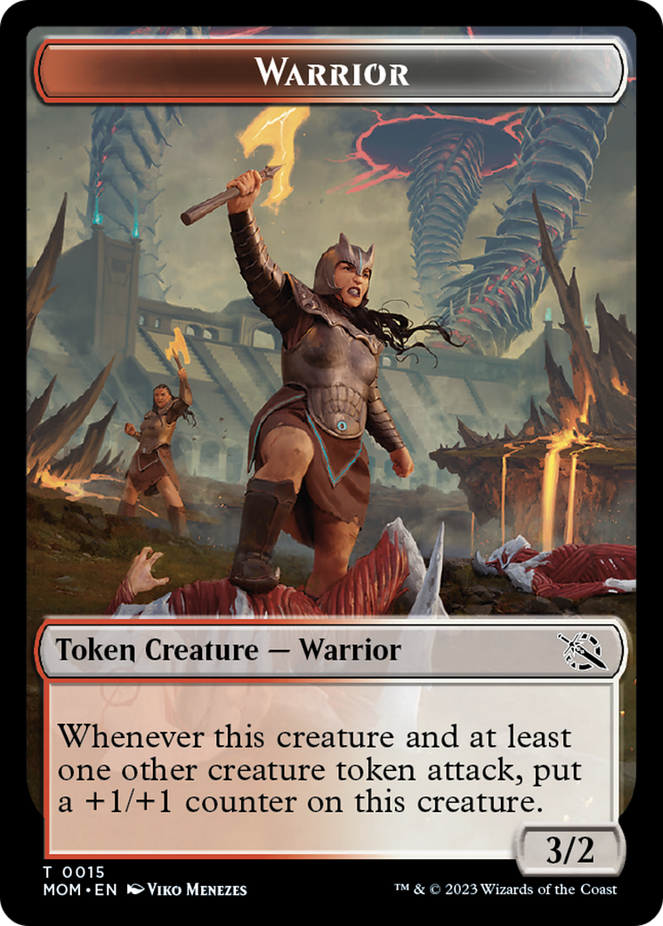 Warrior // Phyrexian Saproling Double-Sided Token [March of the Machine Tokens] | Webway Games