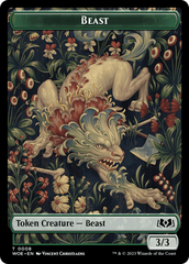Beast // Food (0012) Double-Sided Token [Wilds of Eldraine Tokens] | Webway Games