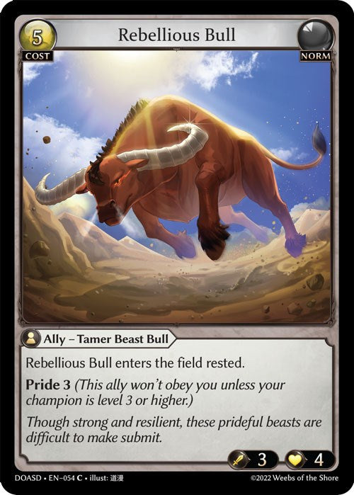Rebellious Bull (054) [Dawn of Ashes: Starter Decks] | Webway Games