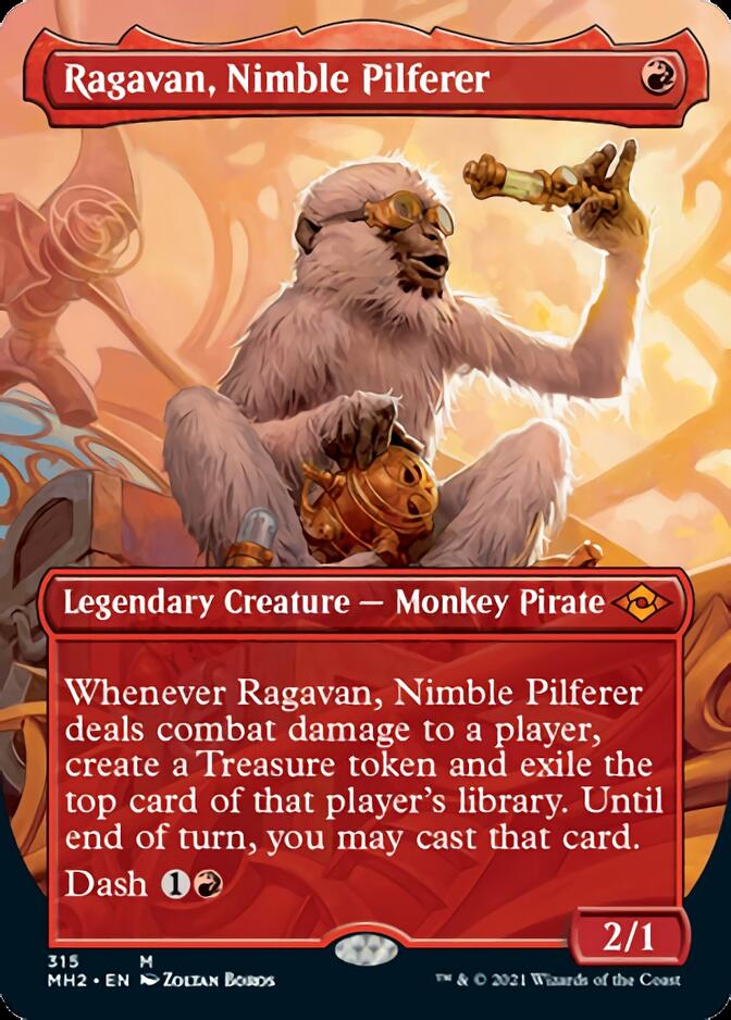 Ragavan, Nimble Pilferer (Borderless Alternate Art) [Modern Horizons 2] | Webway Games