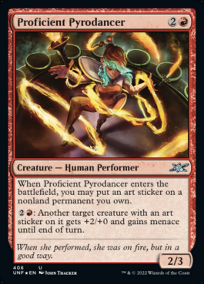Proficient Pyrodancer (Galaxy Foil) [Unfinity] | Webway Games