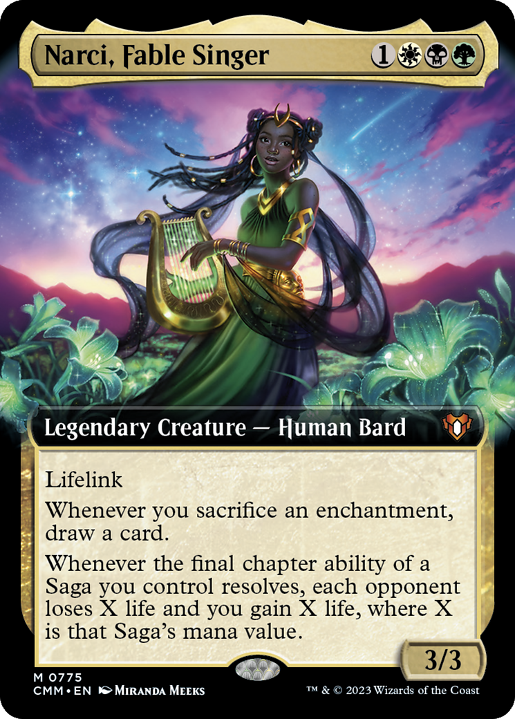 Narci, Fable Singer (Extended Art) [Commander Masters] | Webway Games