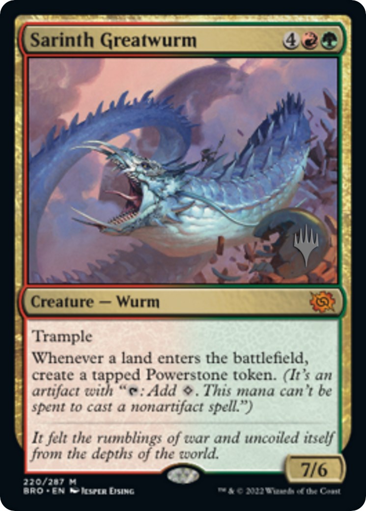 Sarinth Greatwurm (Promo Pack) [The Brothers' War Promos] | Webway Games